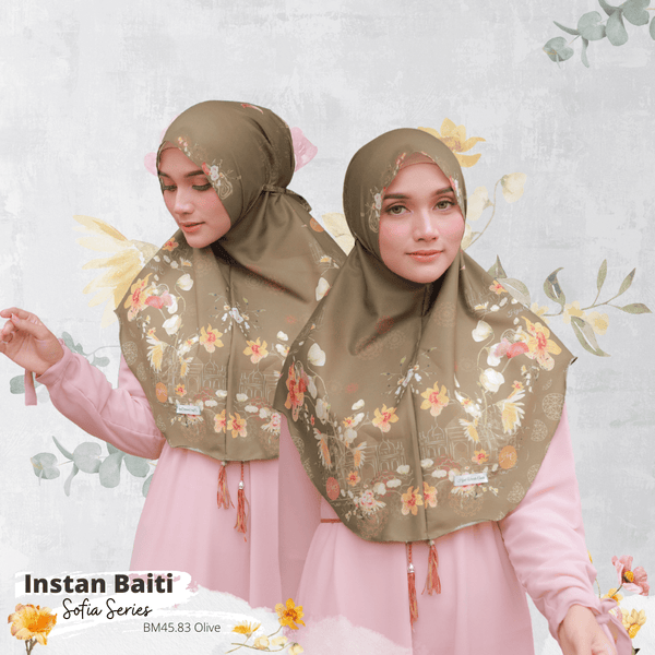 Hijab Instan Baiti Sofia - BM45.83 Olive