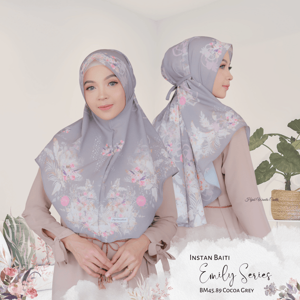 Hijab Instan Baiti Emily - BM45.89 Cocoa Grey