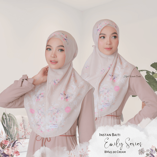 Hijab Instan Baiti Emily - BM45.90 Cream