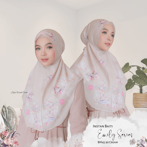 Hijab Instan Baiti Emily - BM45.90 Cream