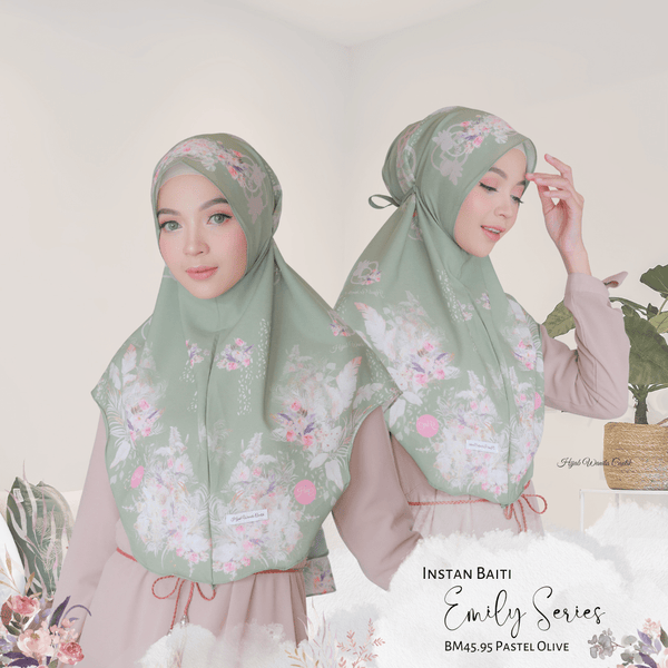 Hijab Instan Baiti Emily - BM45.95 Pastel Olive