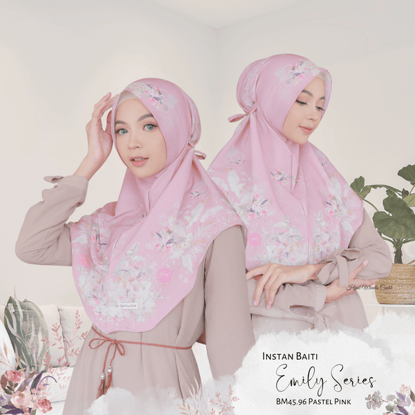 Hijab Instan Baiti Emily - BM45.96 Pastel Pink