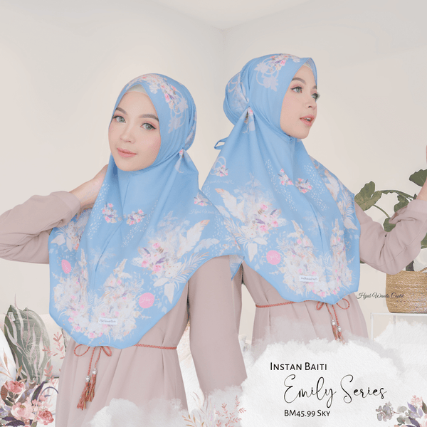 Hijab Instan Baiti Emily - BM45.99 Sky