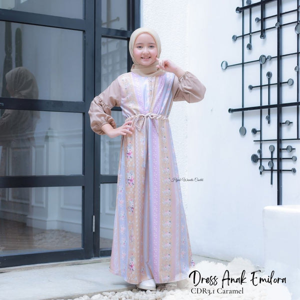 Emilora Dress Anak Custom - CDR3.1 Caramel
