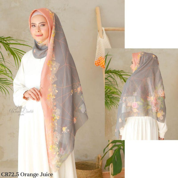 Segiempat Citrus Scarf - CR72.5 Orange Juice