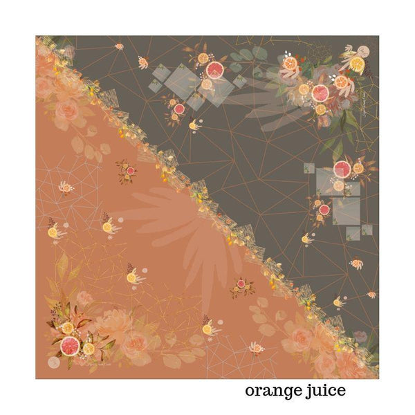 Segiempat Citrus Scarf - CR72.5 Orange Juice