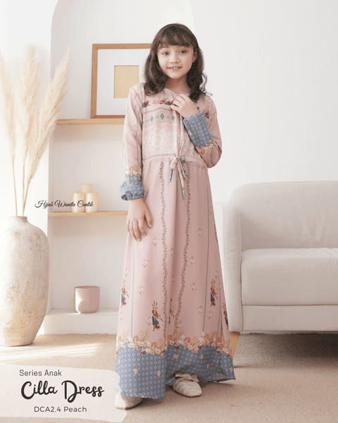 Cilla Dress Anak Custom - DCA2.4 Peach