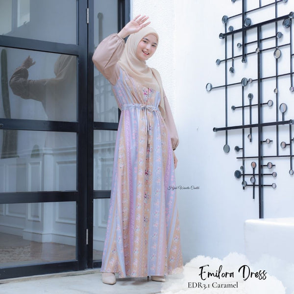[ READY STOCK ] Emilora Dress - EDR3.1 Caramel