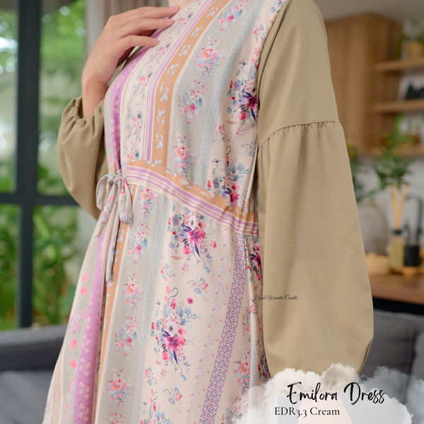 [ READY STOCK ] Emilora Dress - EDR3.3 Cream