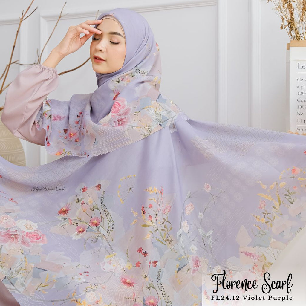 [ BUY 3 GET 1 FREE HIJAB ] Florence Scarf - FL24.12 Violet Purple