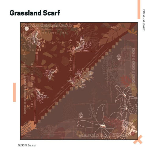 Segiempat Grassland Scarf - GL93.5 Sunset