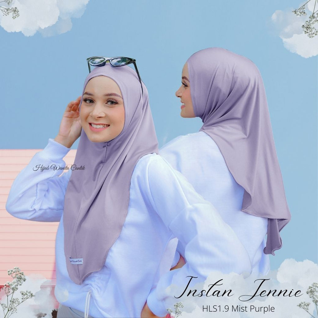 Instan Jennie Sporty Hijab - HLS1.9 Mist Purple