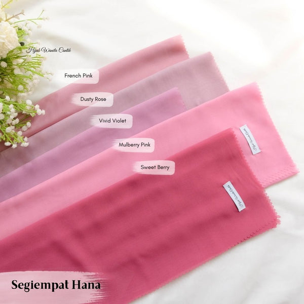 Segiempat Hana - LP85.15 Mulberry Pink