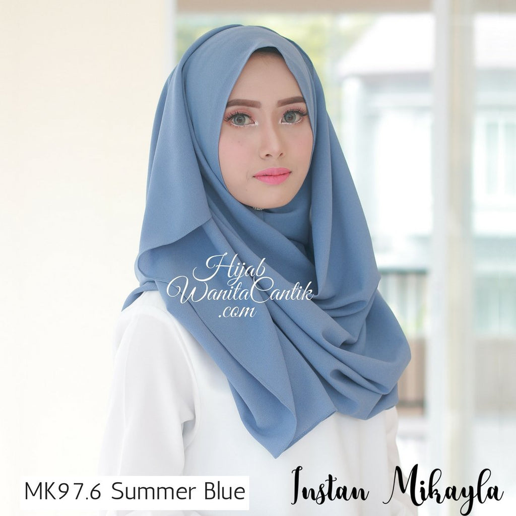 Pashmina Instan Mikayla - MK97.6 Summer Blue