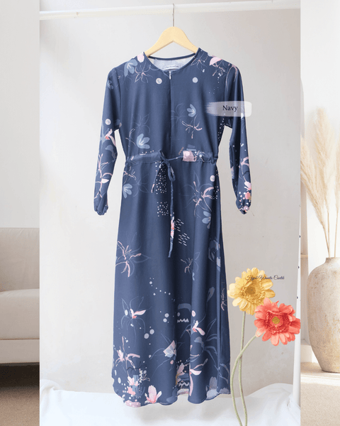 [ READY STOCK ] Magnolia Dress Anak Custom - DMA3.1 Navy