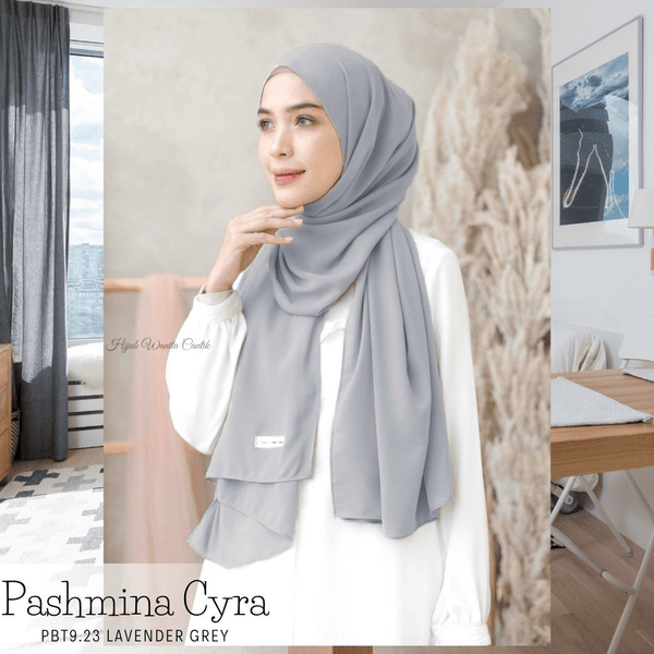 [ BELI 3 GRATIS 1 ] Pashmina Cyra - PBT9.23 Lavender Grey