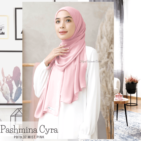 [ BELI 3 GRATIS 1 ] Pashmina Cyra - PBT9.37 Mist Pink
