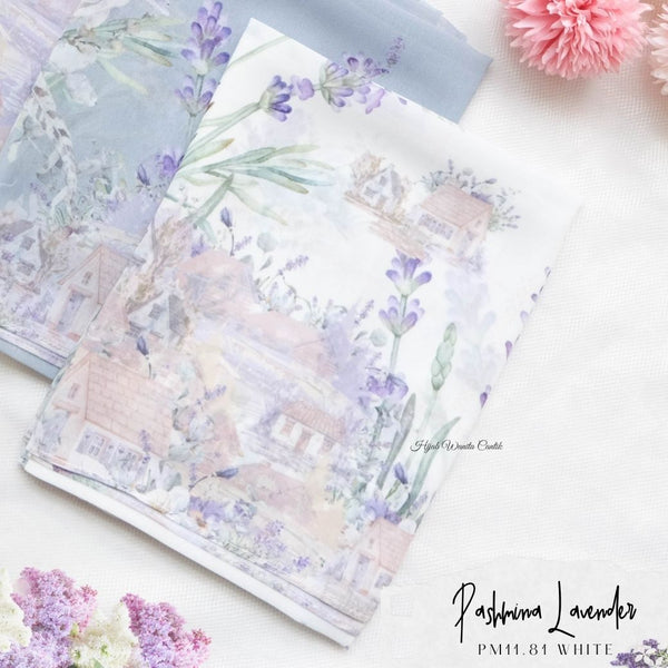 Pashmina Lavender - PM11.81 White