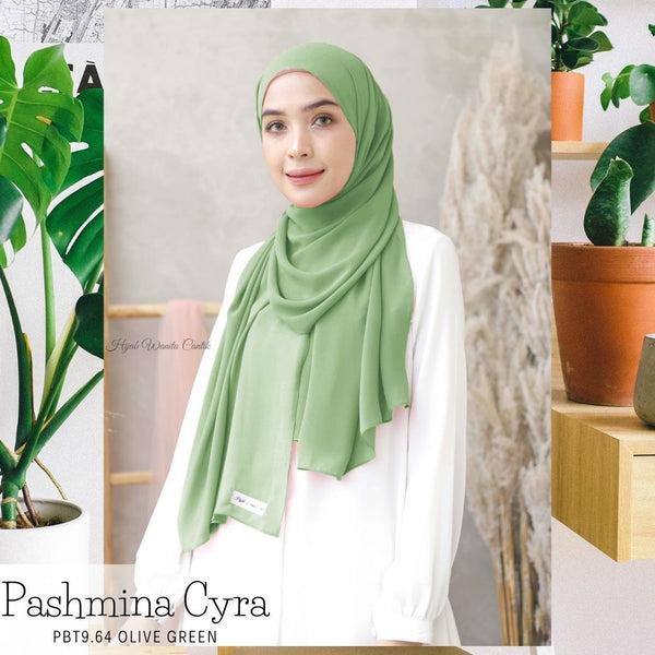 [BELI 3 GRATIS 1] Pashmina Cyra - PBT9.64 Olive Green
