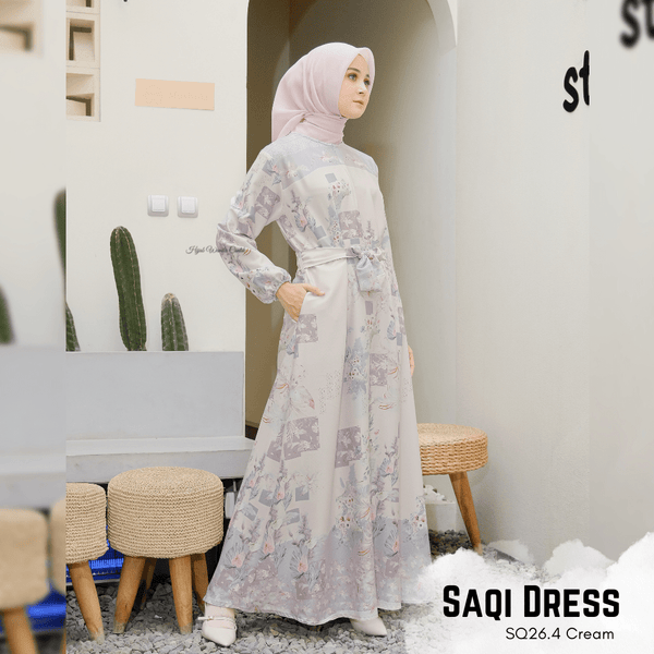 [ READY STOCK ] Saqi Dress - SQ26.4 Cream