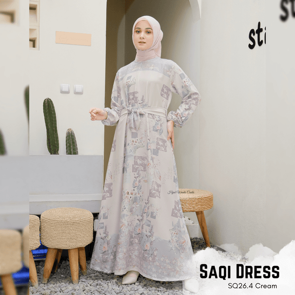 [ READY STOCK ] Saqi Dress - SQ26.4 Cream