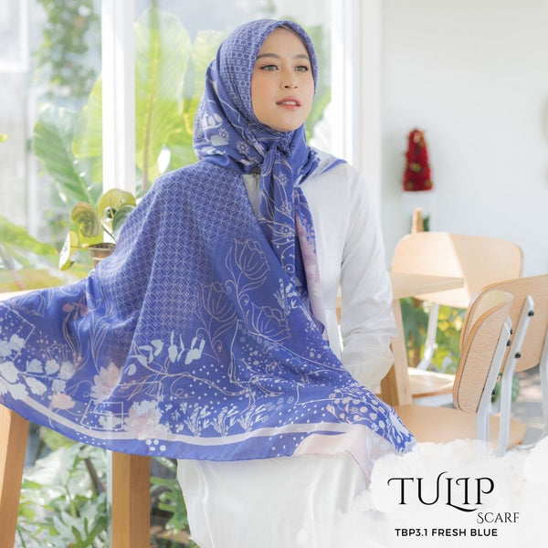 Tulip Scarf - TLP3.1 Fresh blue