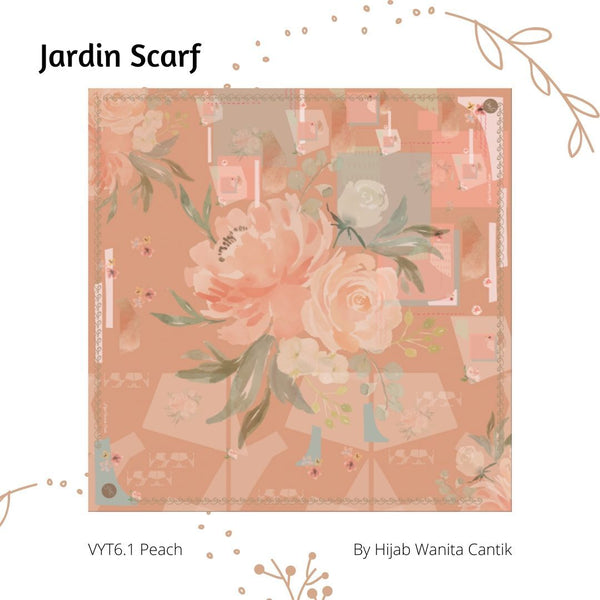 Jardin Scarf  - VYT6.1 Peach