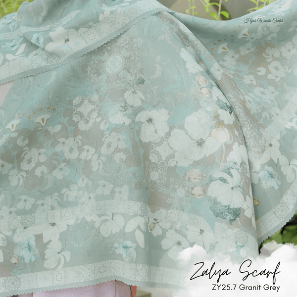 [ BUY 3 GET 1 FREE HIJAB ] Zalya Scarf - ZY25.7 Granit Grey