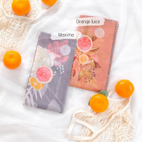 Segiempat Citrus Scarf - CR72.5 Orange Juice