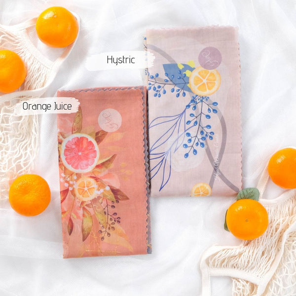 Segiempat Citrus Scarf - CR72.5 Orange Juice